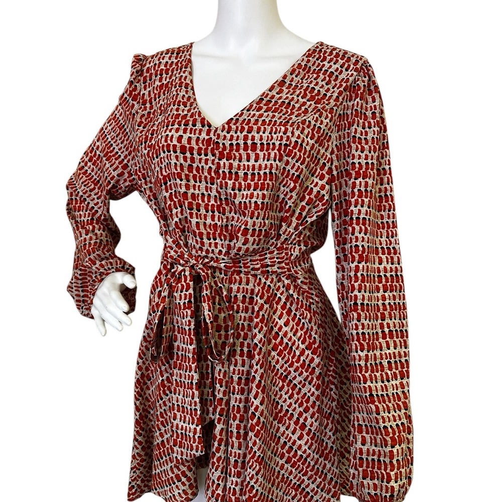 Women’s Altari’d State Patterned V-Neck Tie-Waist Romper